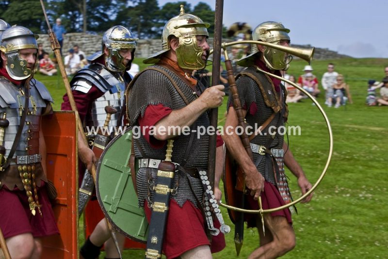 Roman re-enactment at Housesteads Fort, Northumberland