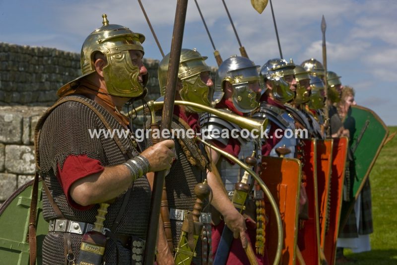 Roman re-enactment at Housesteads Fort, Northumberland