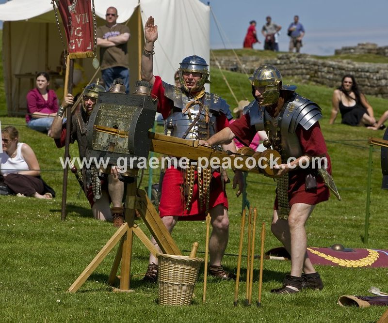 Roman re-enactment at Housesteads Fort, Northumberland
