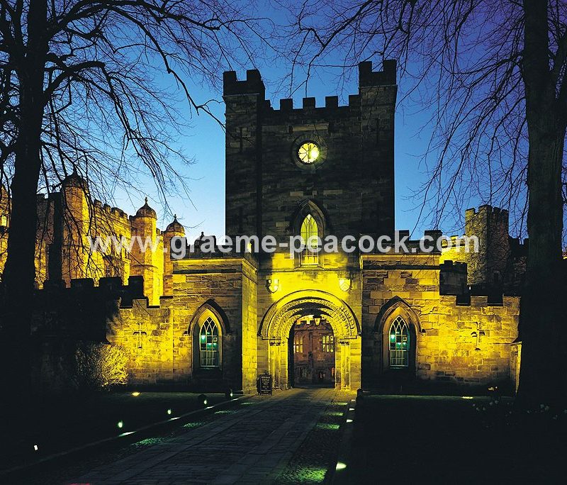 Durham Castle at night, Durham City, County Durham