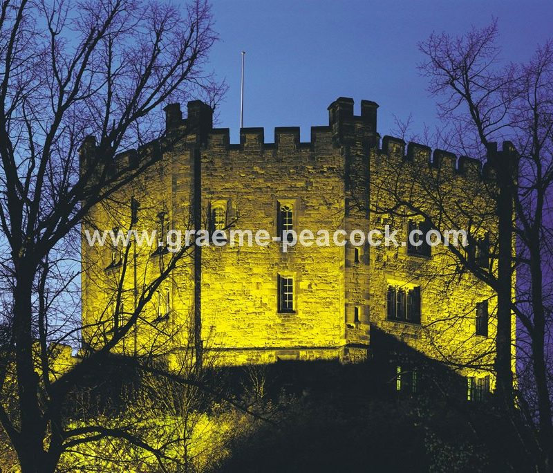 Durham Castle at night, Durham City, County Durham