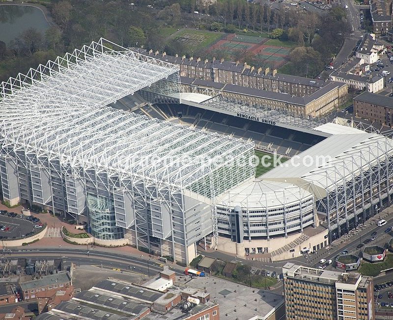 Aerial View of St James' Park (NUFC), Newcastle-upon-Tyne