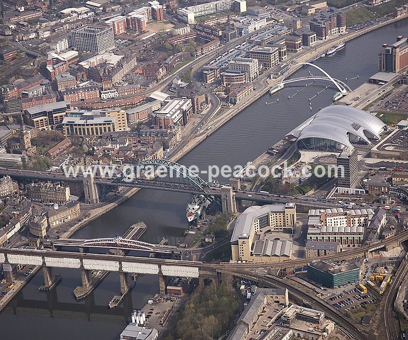 Aerial View of Newcastle and Gateshead Quayside