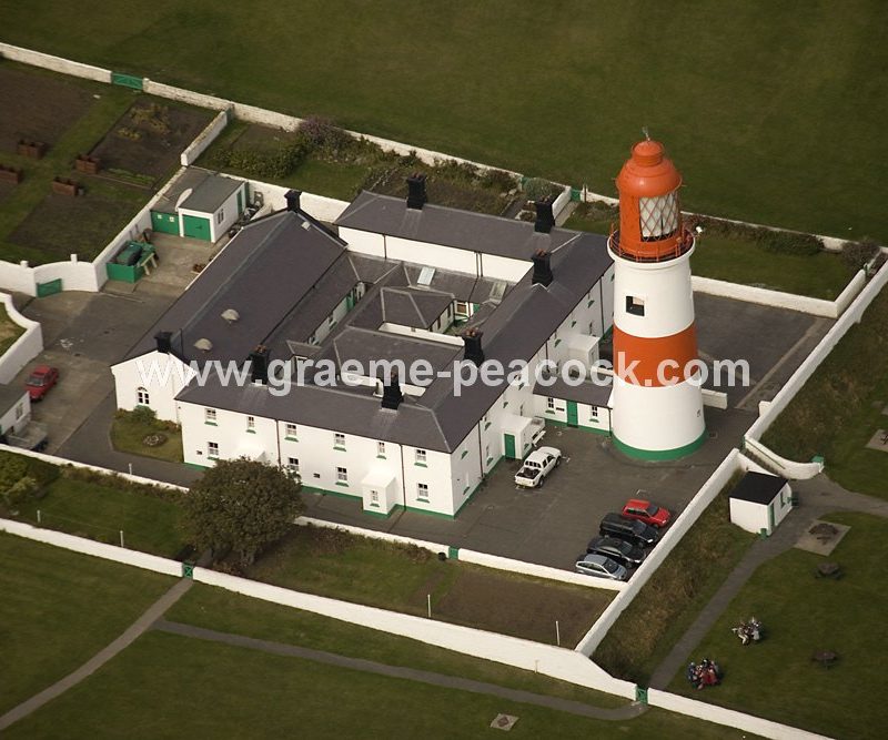 Aerial View of Souter Lighthouse, Whitburn, Tyne and Wear