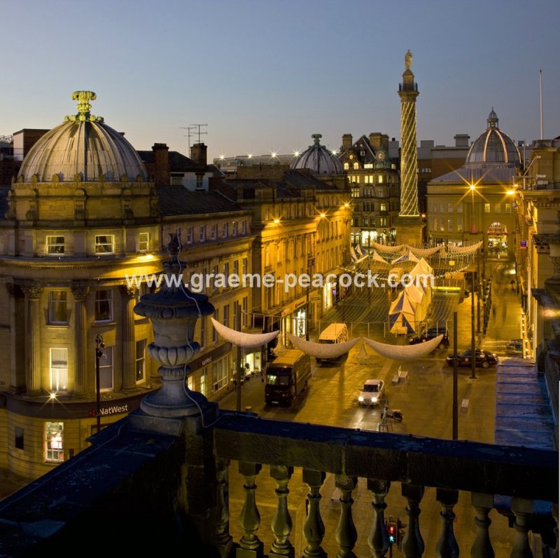 Christmas Lights, Grey's Monument, Newcastle upon Tyne