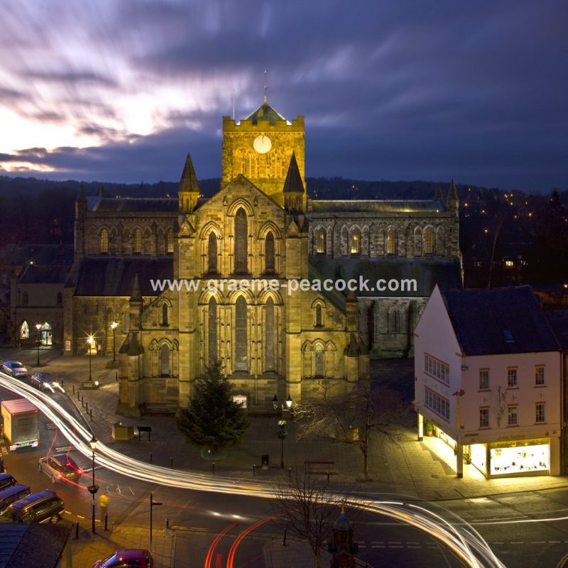 Hexham Abbey at night, Hexham, Northumberland