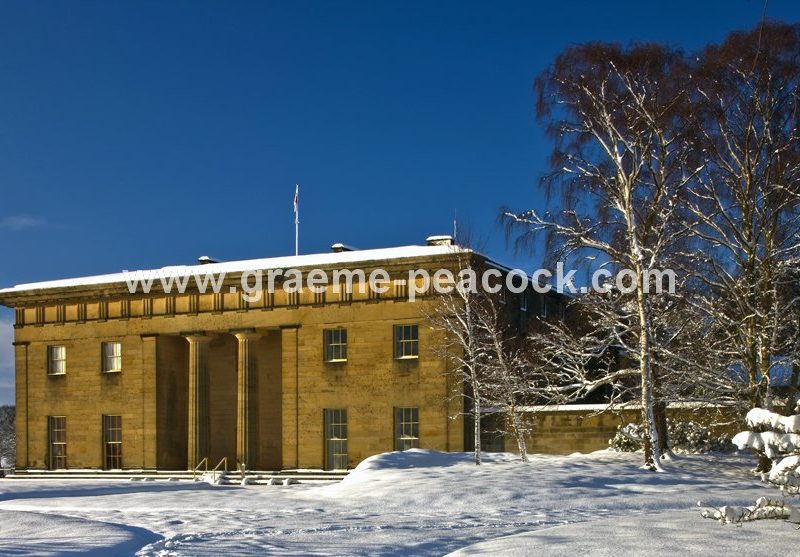 Belsay Hall in winter,  Belsay Estate,  Northumberland