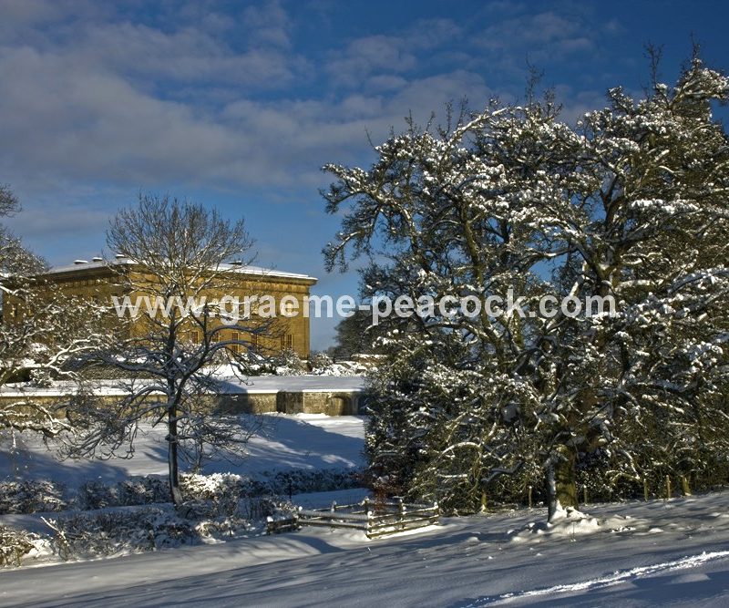 Belsay Hall in winter,  Belsay Estate,  Northumberland