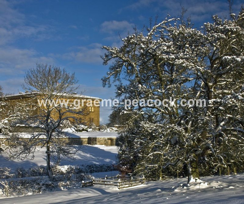 Belsay Hall in winter,  Belsay Estate,  Northumberland