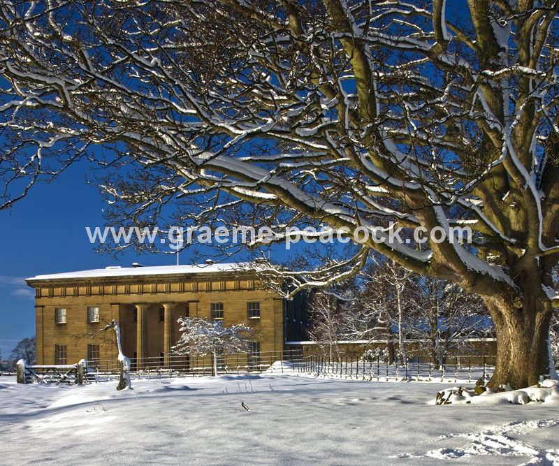 Belsay Hall in winter,  Belsay Estate,  Northumberland