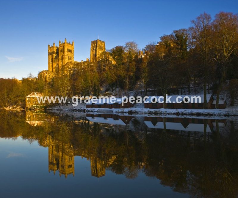 Durham Cathedral in winter,  Durham City,  County Durham
