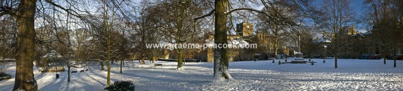 Hexham Abbey in winter,  Hexham,  Northumberland
