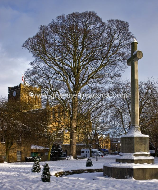 Hexham Abbey in winter, Hexham,  Northumberland
