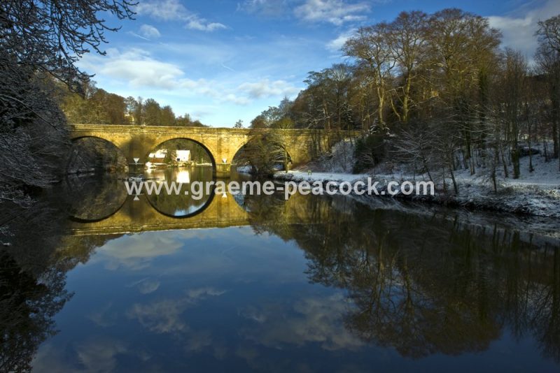Prebends Bridge and River Wear,  Durham City,  County Durham