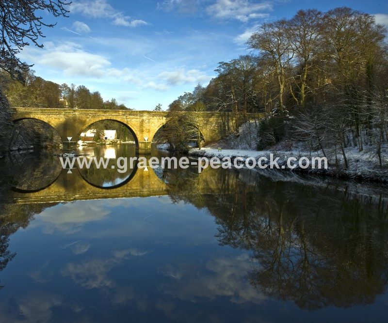 Prebends Bridge and River Wear,  Durham City,  County Durham