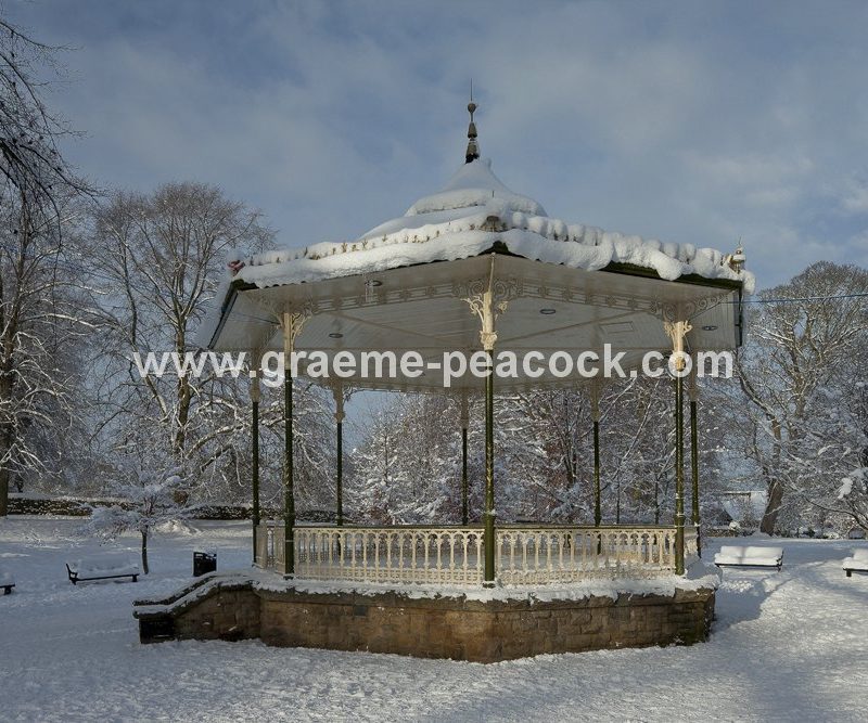 The Bandstand at Christmas, Hexham Parks, Hexham, Northumberland