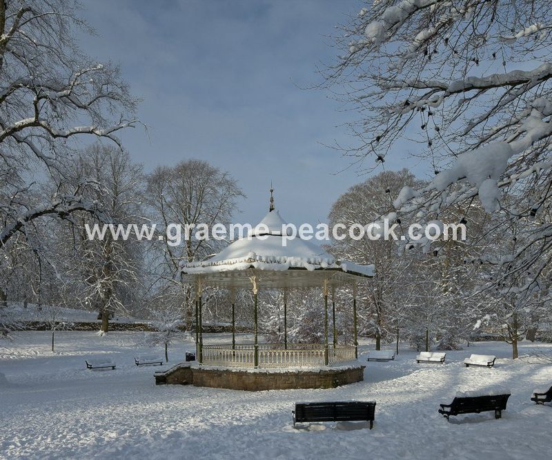 The Bandstand at Christmas, Hexham Parks, Hexham, Northumberland