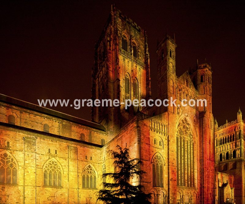 Durham Cathedral during Lumiere 2011, Durham City, County Durham (Crown of Light by Ross Ashton)