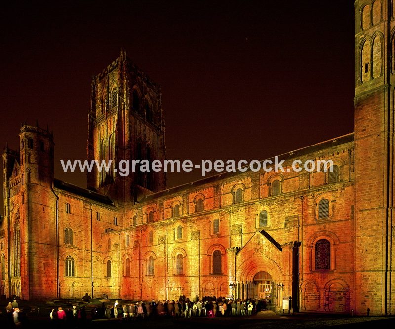 Durham Cathedral during Lumiere 2011, Durham City, County Durham (Crown of Light by Ross Ashton)
