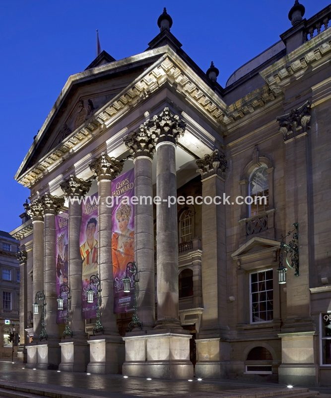 Theatre Royal at night, Newcastle Upon Tyne, Tyne and Wear