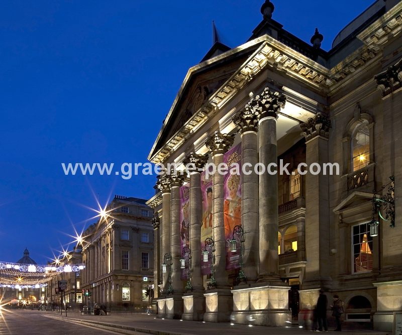 Theatre Royal at night, Newcastle Upon Tyne, Tyne and Wear