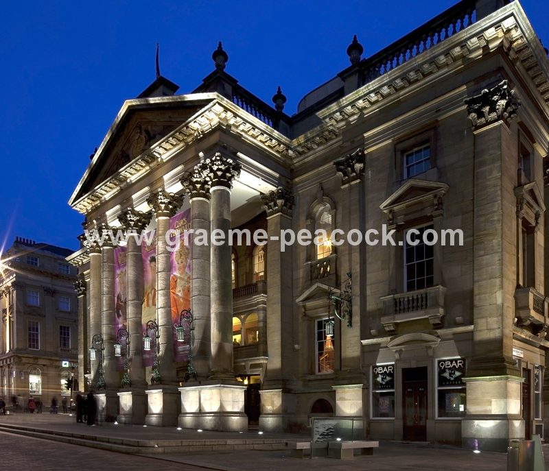 Theatre Royal at night, Newcastle Upon Tyne, Tyne and Wear