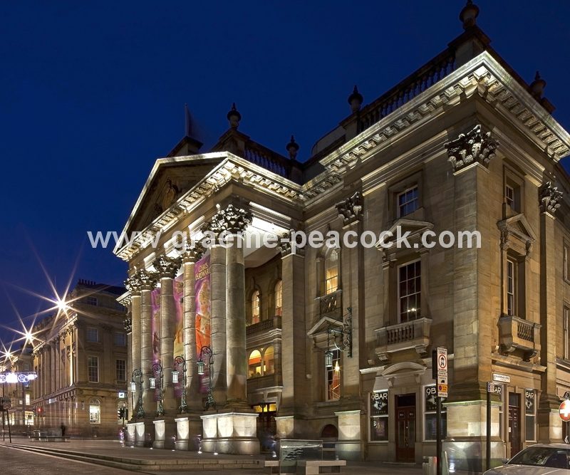 Theatre Royal at night, Newcastle Upon Tyne, Tyne and Wear