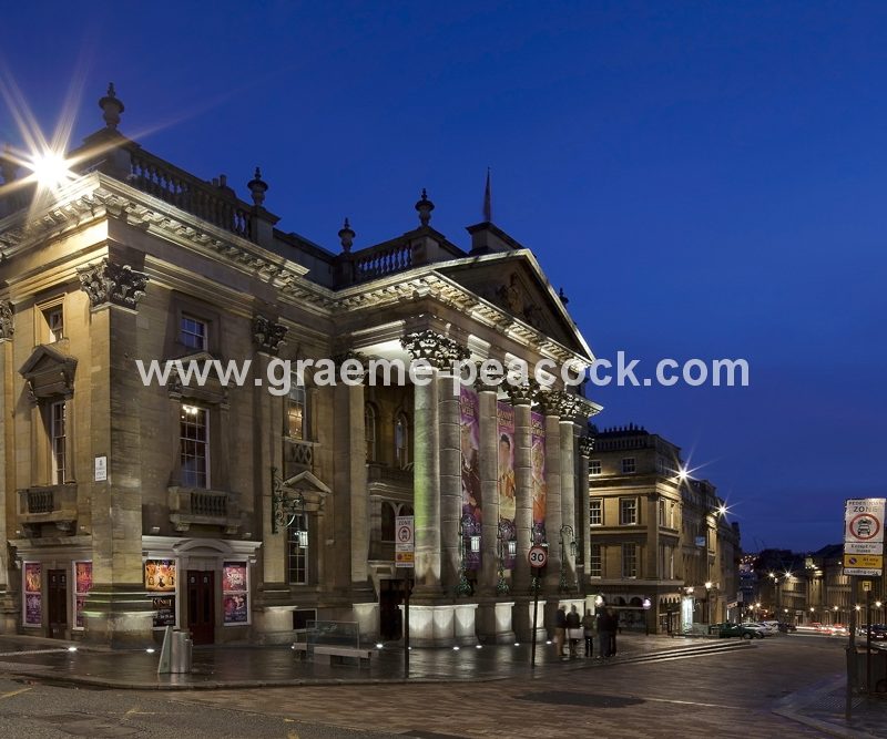 Theatre Royal at night, Newcastle Upon Tyne, Tyne and Wear