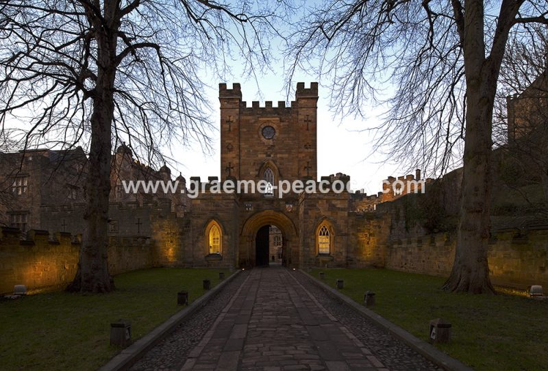 Durham Castle at night, Durham City, County Durham