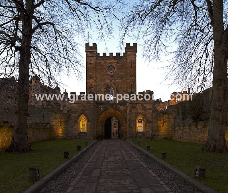 Durham Castle at night, Durham City, County Durham