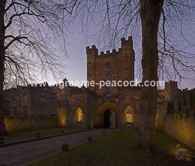 Durham Castle at night, Durham City, County Durham