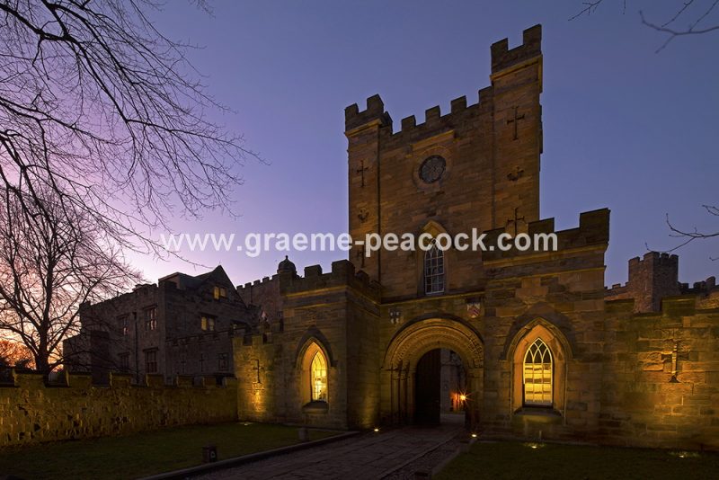 Durham Castle at night, Durham City, County Durham
