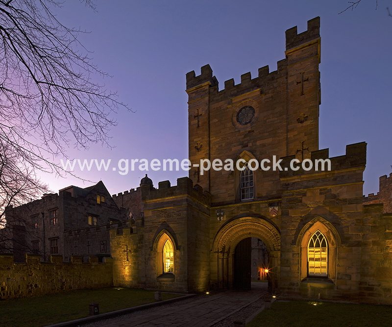 Durham Castle at night, Durham City, County Durham