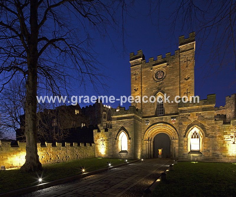 Durham Castle at night, Durham City, County Durham
