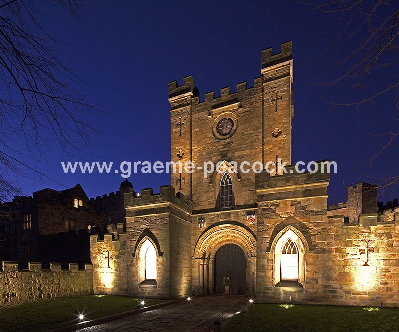 Durham Castle at night, Durham City, County Durham