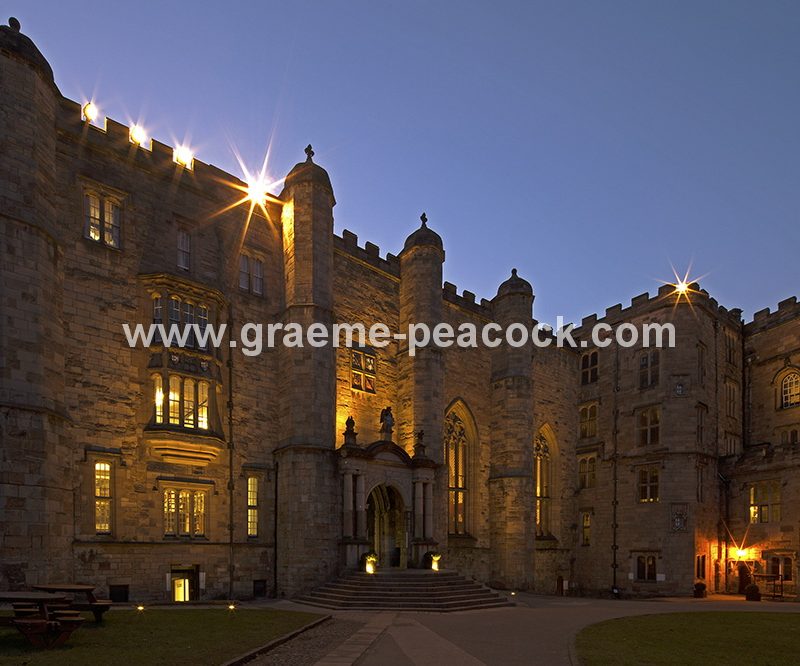 Durham Castle at night, Durham City, County Durham