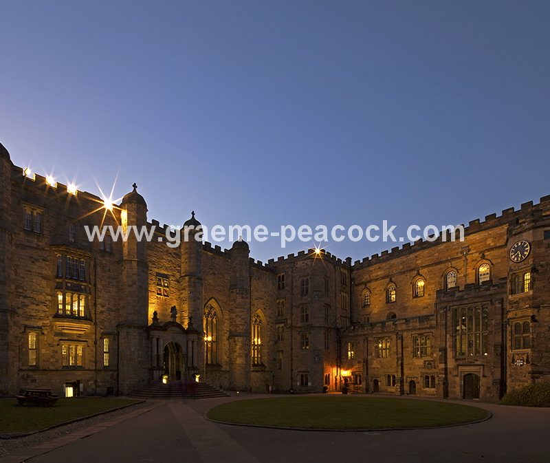 Durham Castle at night, Durham City, County Durham
