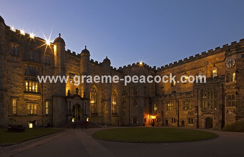 Durham Castle at night, Durham City, County Durham