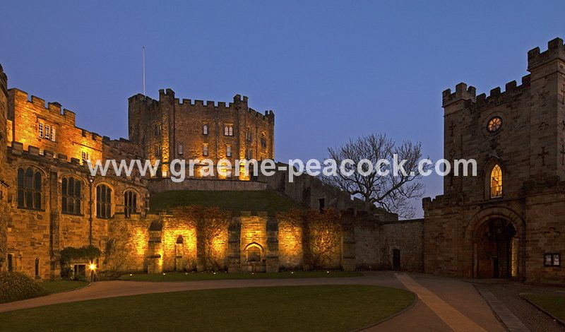 Durham Castle at night, Durham City, County Durham