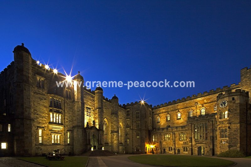 Durham Castle at night, Durham City, County Durham