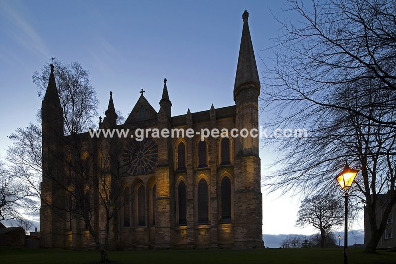 Durham Cathedral at night, Durham City, County Durham