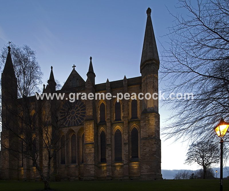 Durham Cathedral at night, Durham City, County Durham