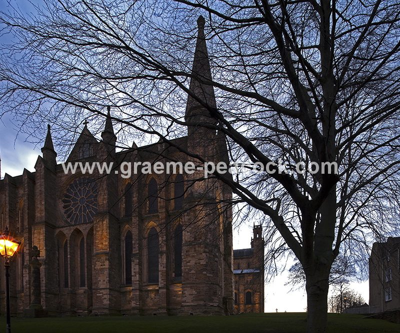 Durham Cathedral at night, Durham City, County Durham
