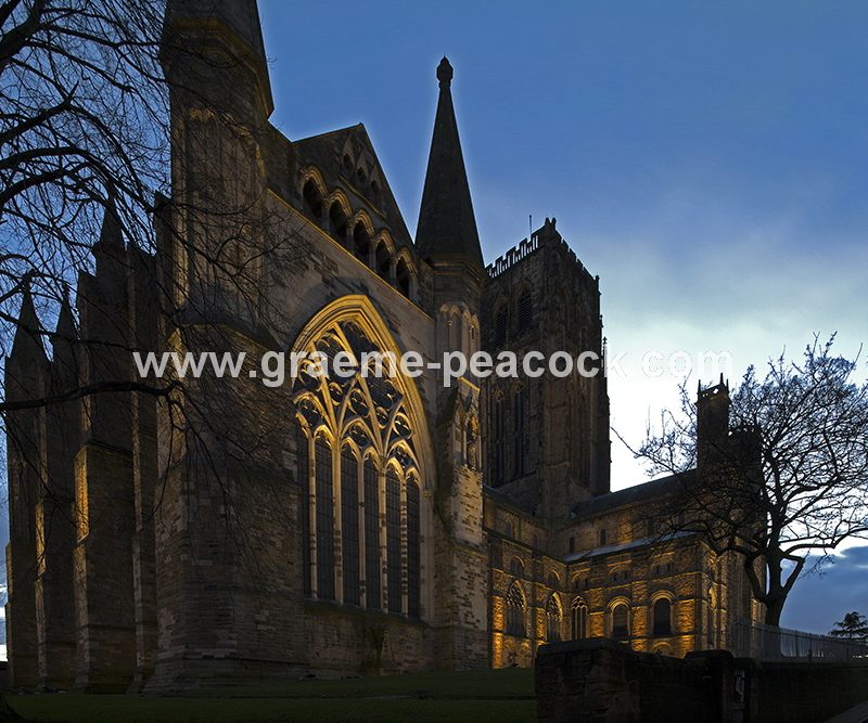 Durham Cathedral at night, Durham City, County Durham