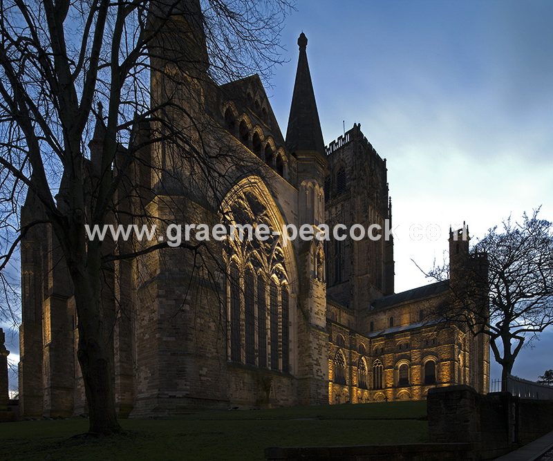 Durham Cathedral at night, Durham City, County Durham