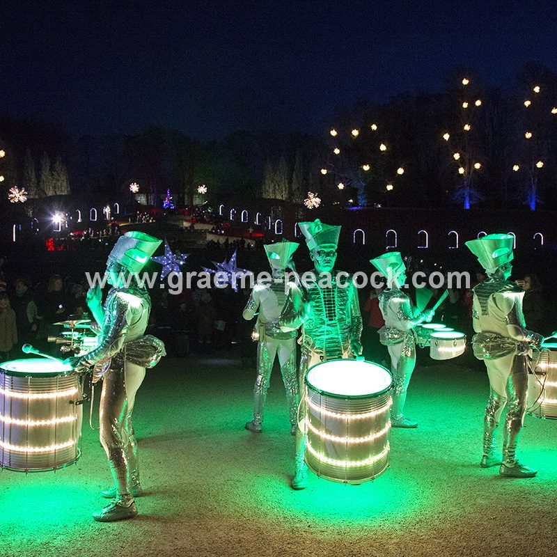 Performance artists  'Spark' at The Alnwick Garden, Alnwick, Northumberland