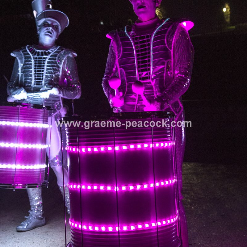 Performance artists  'Spark' at The Alnwick Garden, Alnwick, Northumberland