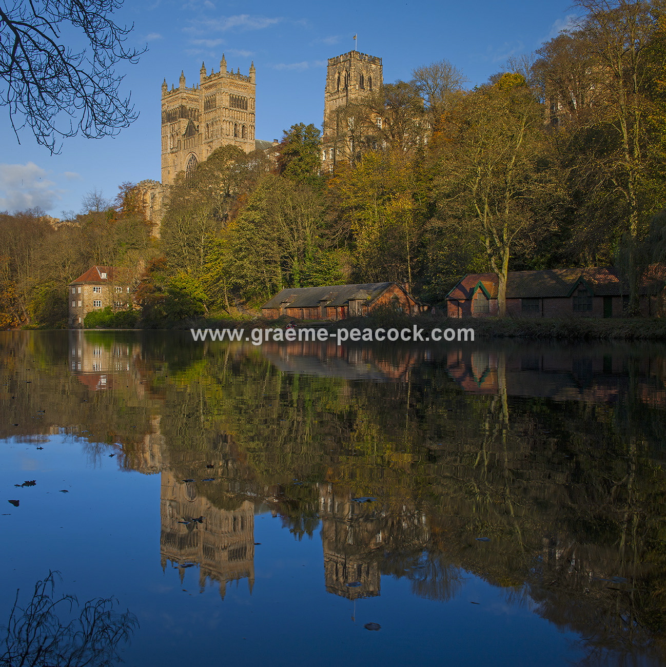 Durham Cathedral & Fulling Mill in Autumn, Durham City, County Durham