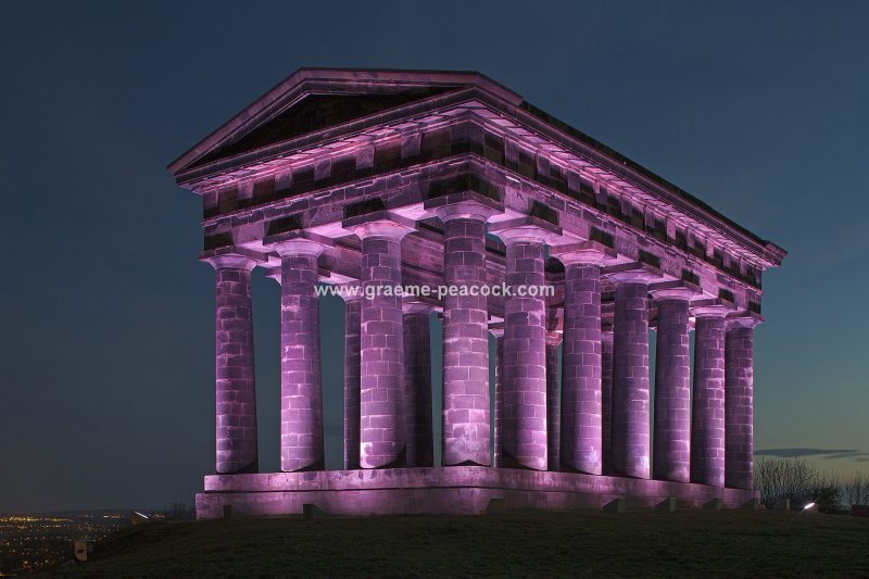 Penshaw Monument at dusk near Sunderland, Tyne & Wear