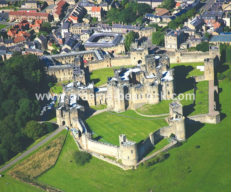 Aerial View of Alnwick Castle, Alnwick, Northumberland